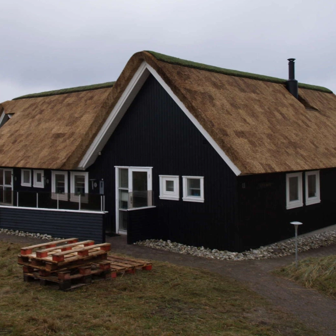 håndværksmæssigt unikt stråtag